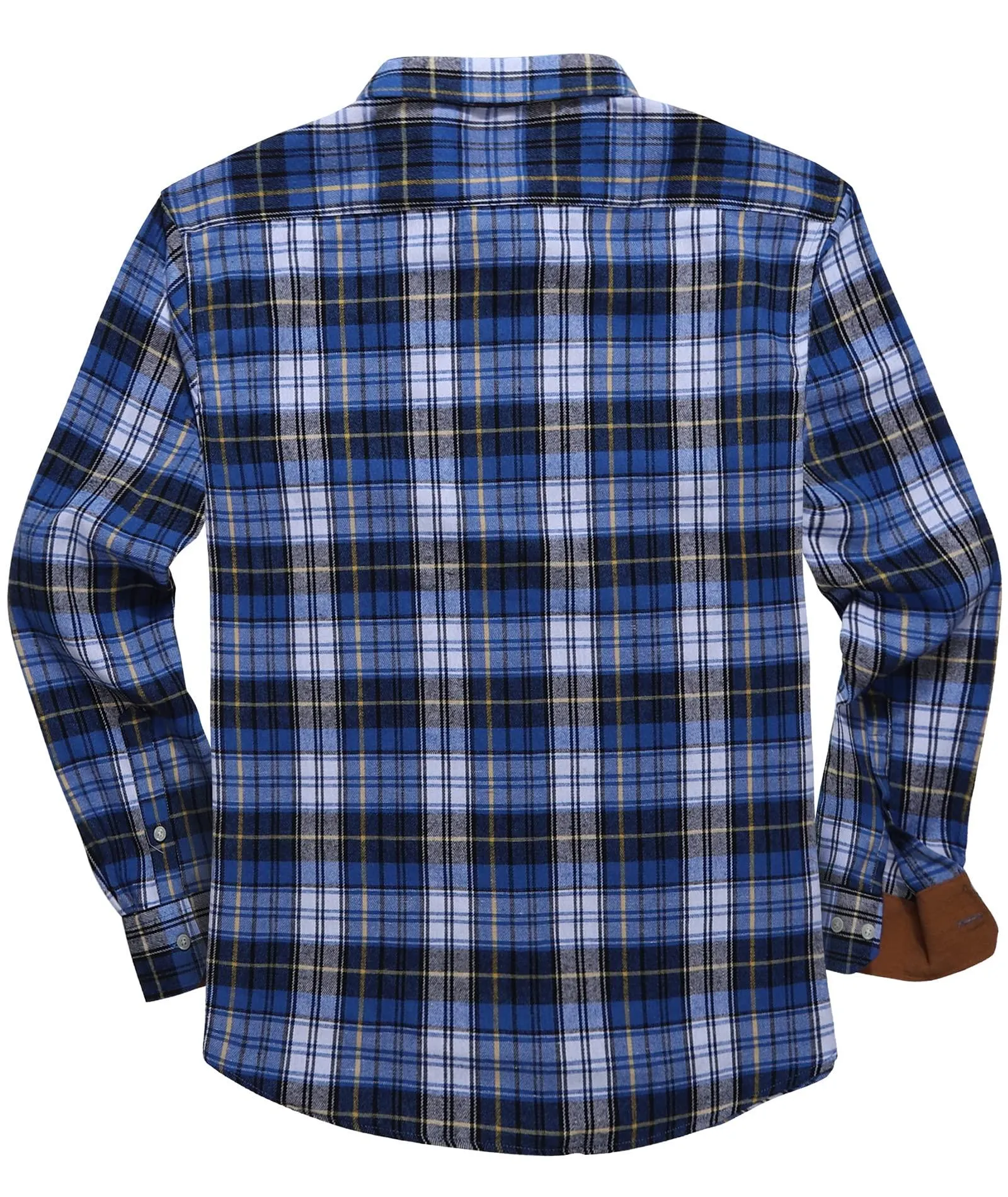 Men's Button Up Relax Fit Plaid Shirt-ZPK006565