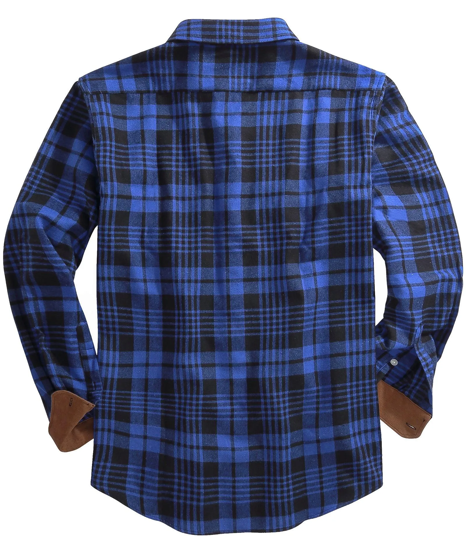 Men's Button Up Relax Fit Plaid Shirt-ZPK006565