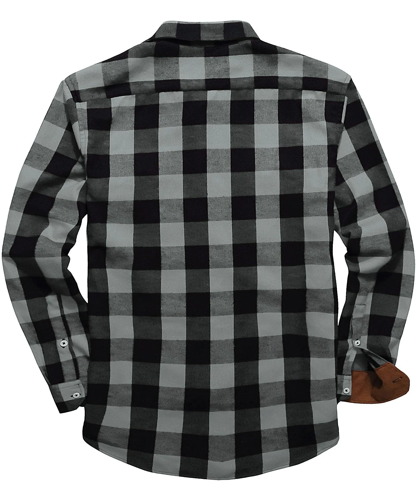 Men's Button Up Relax Fit Plaid Shirt-ZPK006565