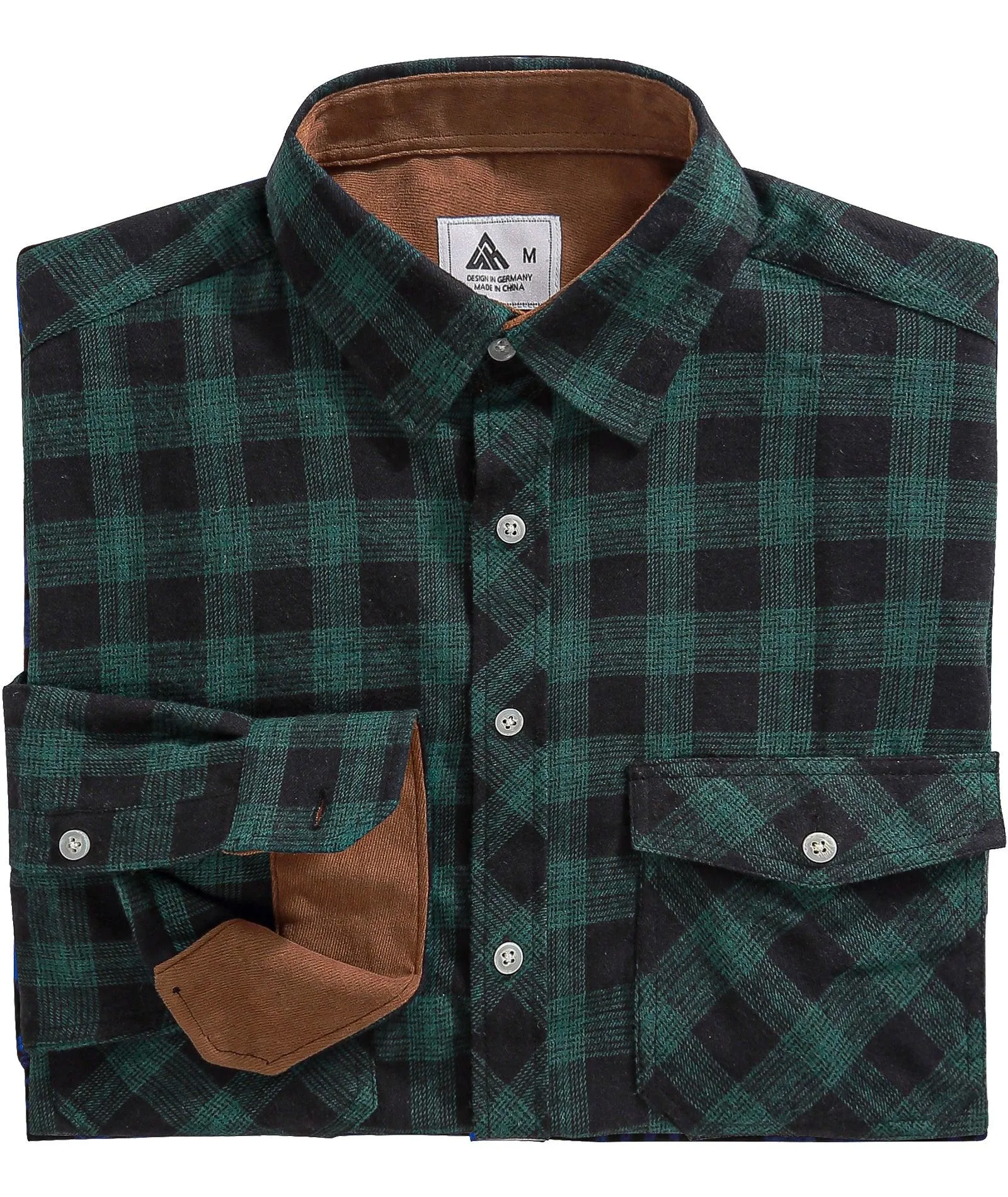 Men's Button Up Relax Fit Plaid Shirt-ZPK006565