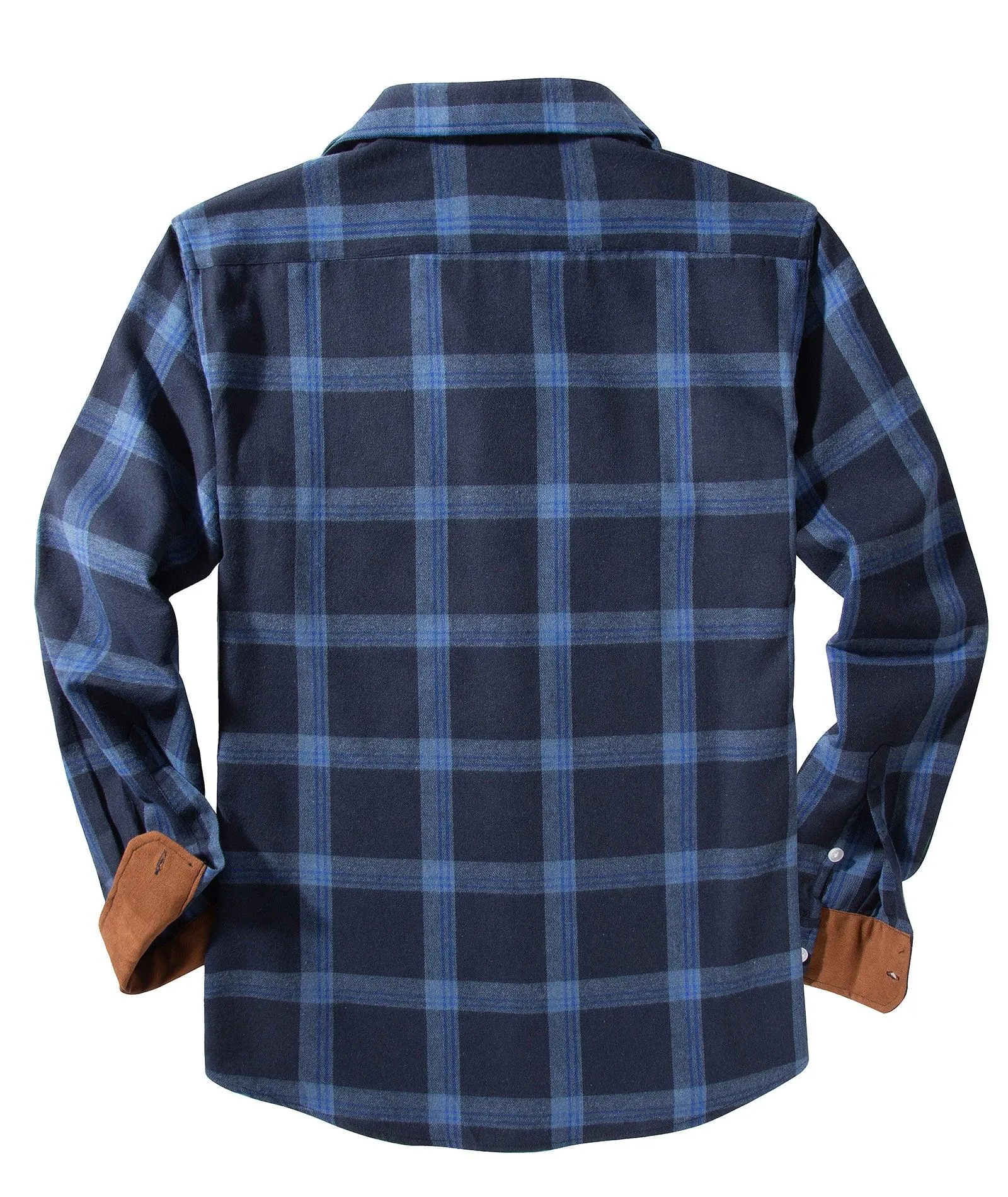 Men's Casual Double Pocket Plaid Shirt-ZPK006241