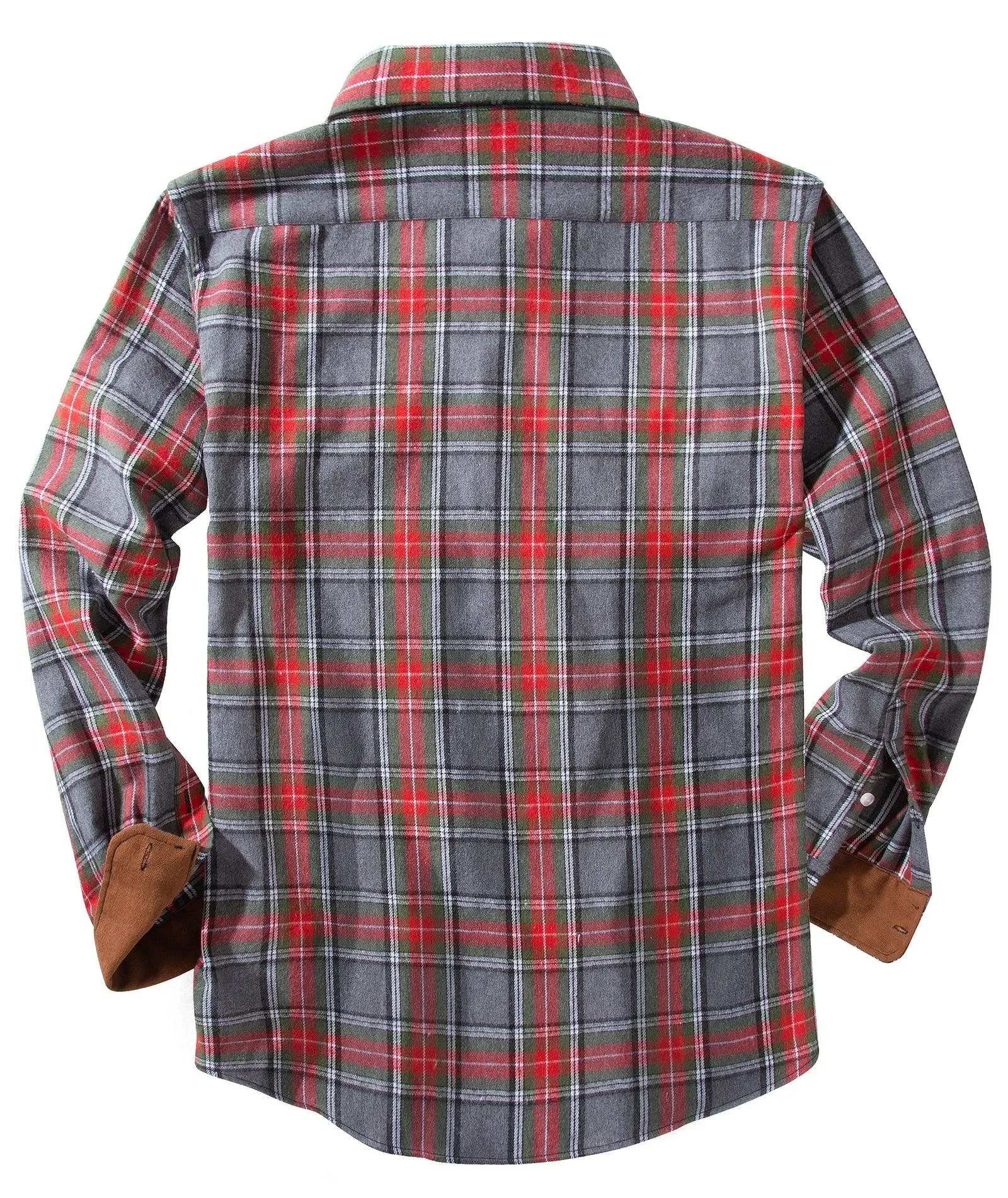 Men's Casual Double Pocket Plaid Shirt-ZPK006241