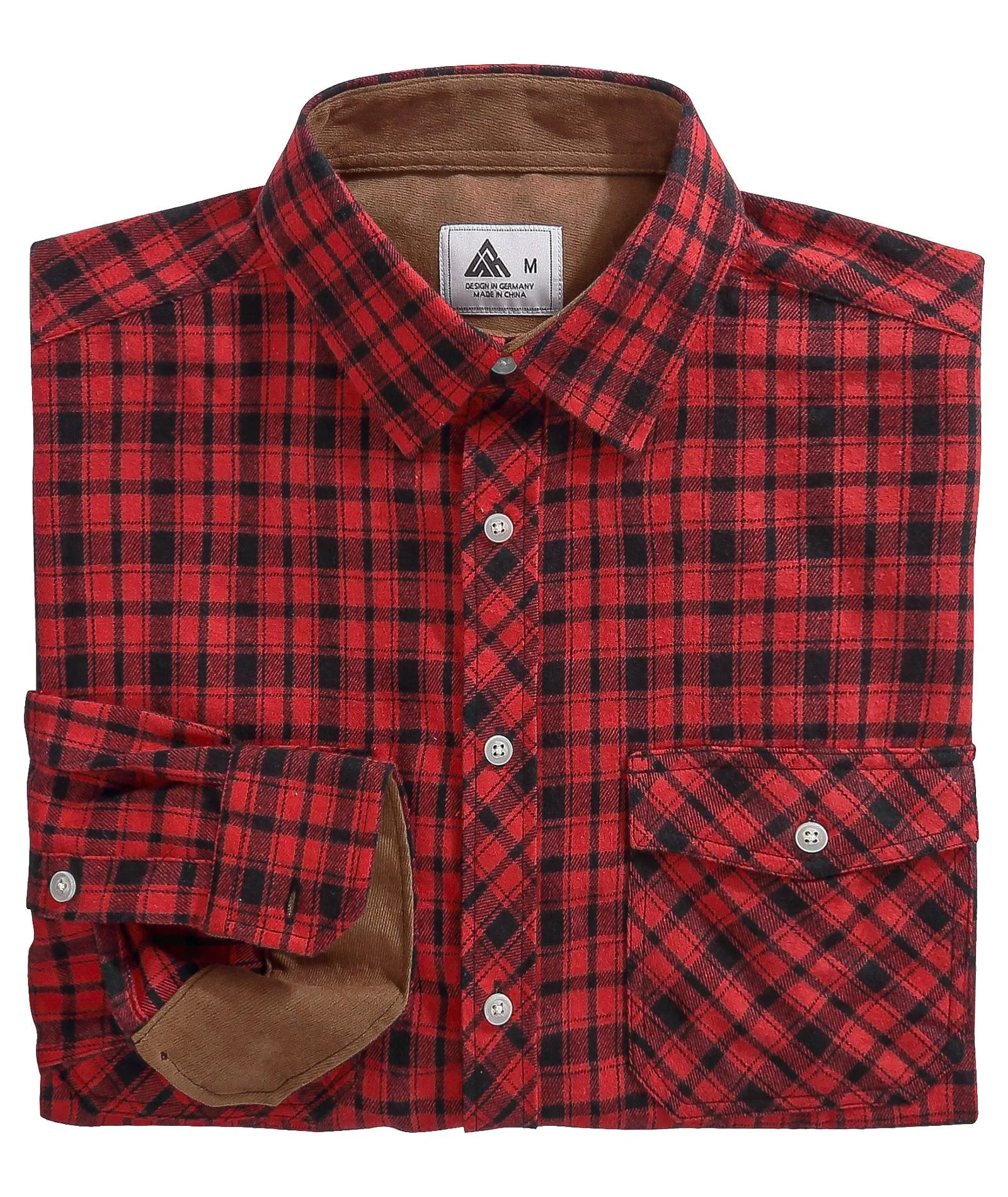 Men's Casual Double Pocket Plaid Shirt-ZPK006241