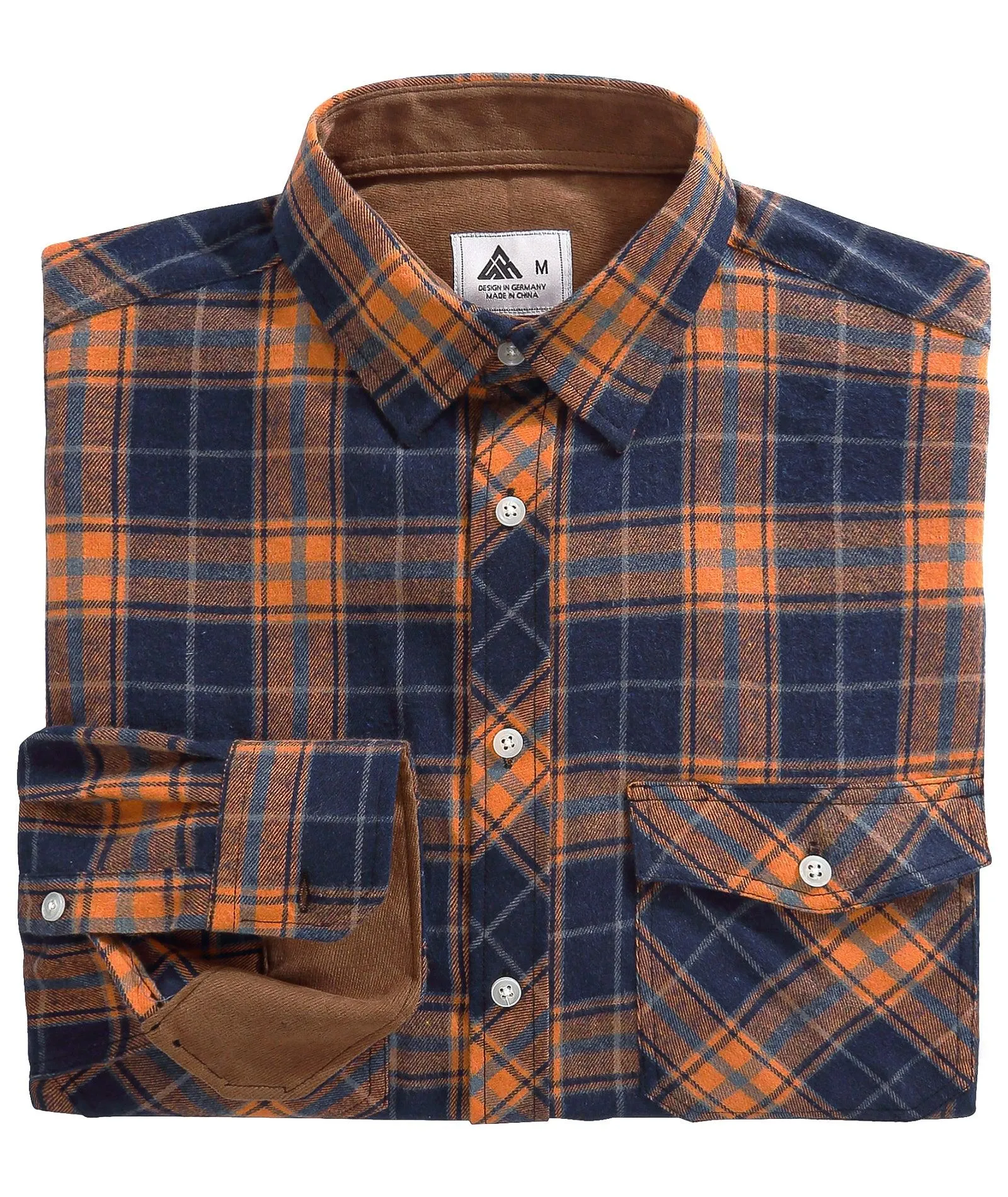 Men's Casual Double Pocket Plaid Shirt-ZPK006241