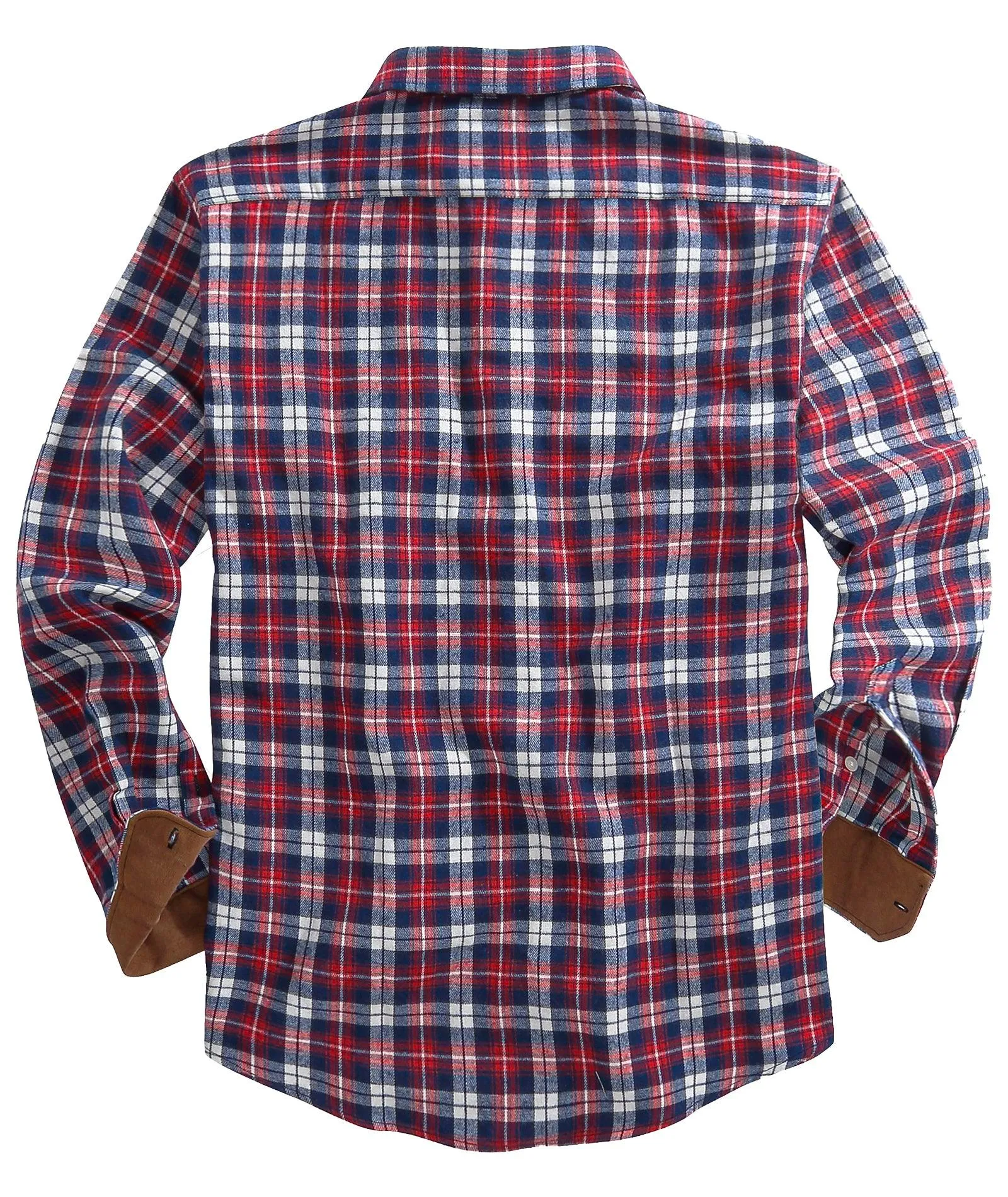 Men's Casual Double Pocket Plaid Shirt-ZPK006241