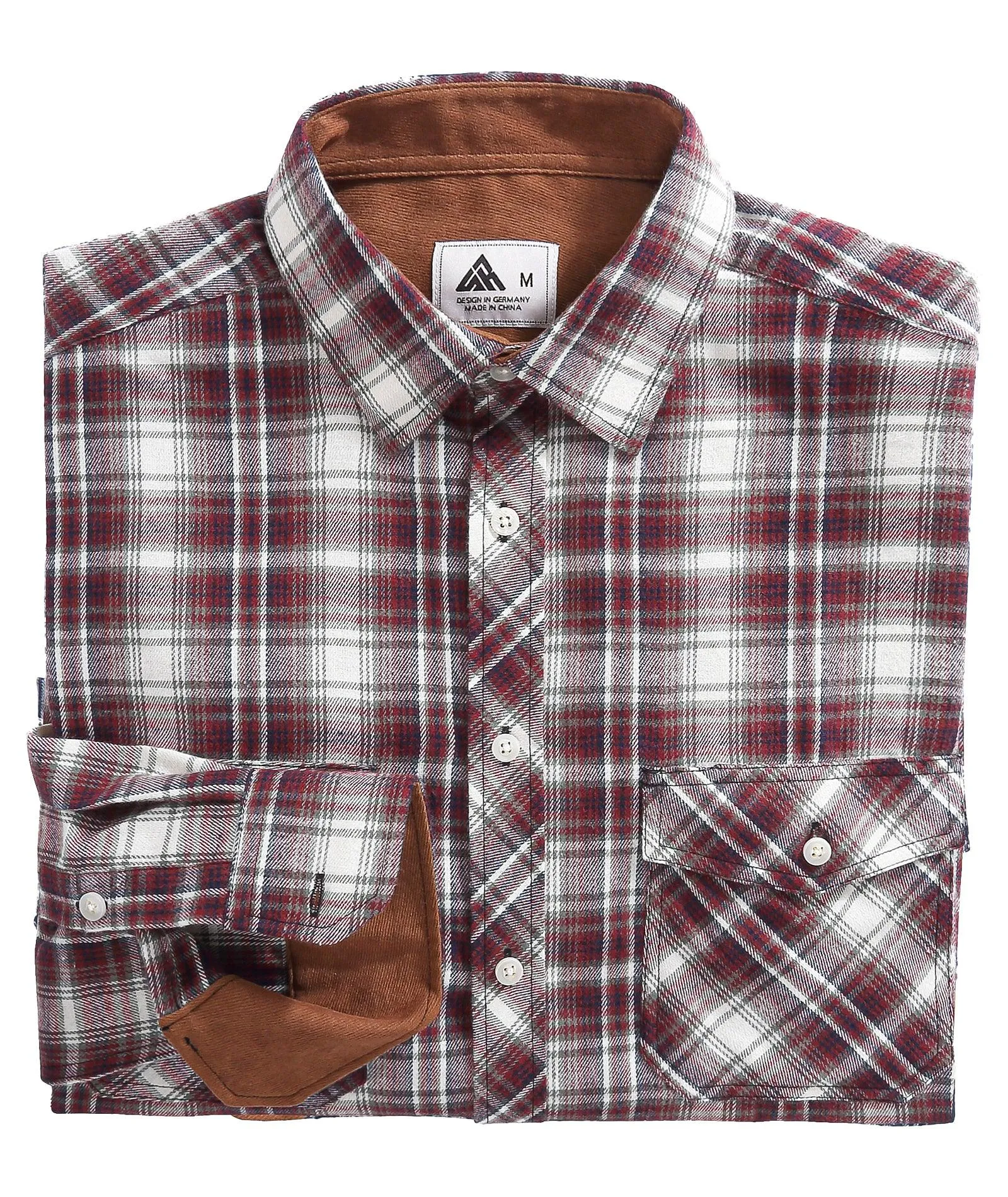 Men's Casual Double Pocket Plaid Shirt-ZPK006241