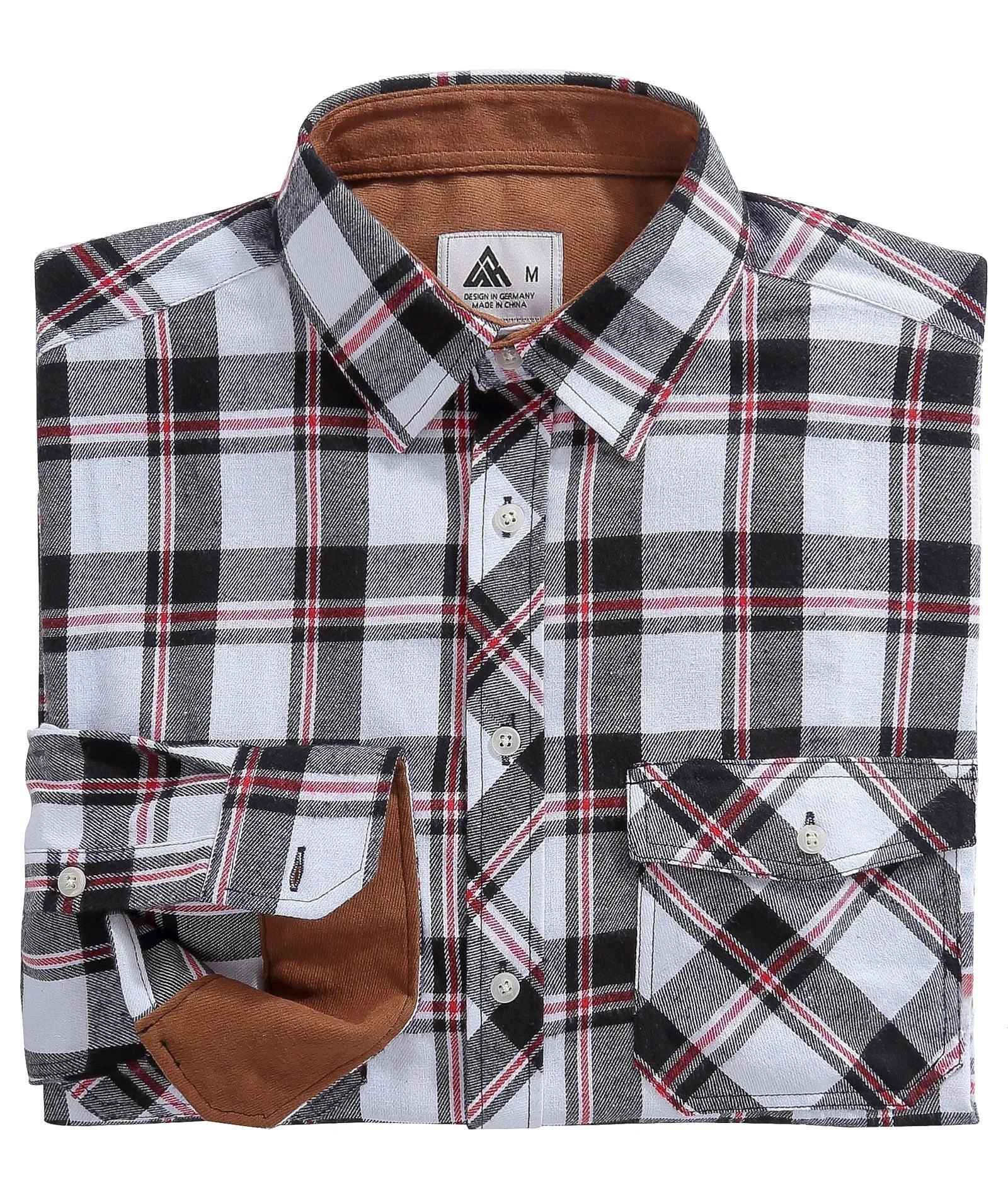 Men's Casual Double Pocket Plaid Shirt-ZPK006241