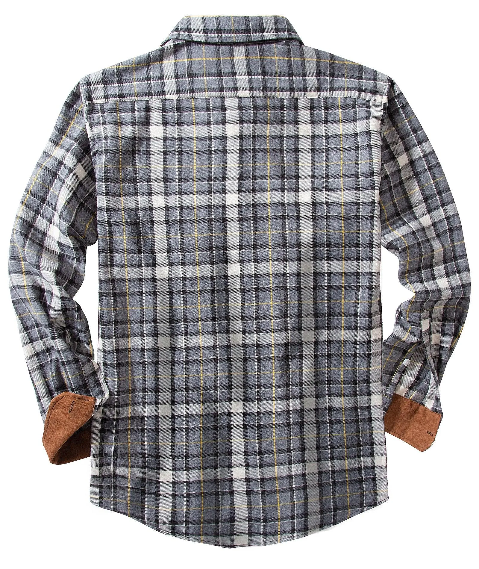 Men's Casual Double Pocket Plaid Shirt-ZPK006241