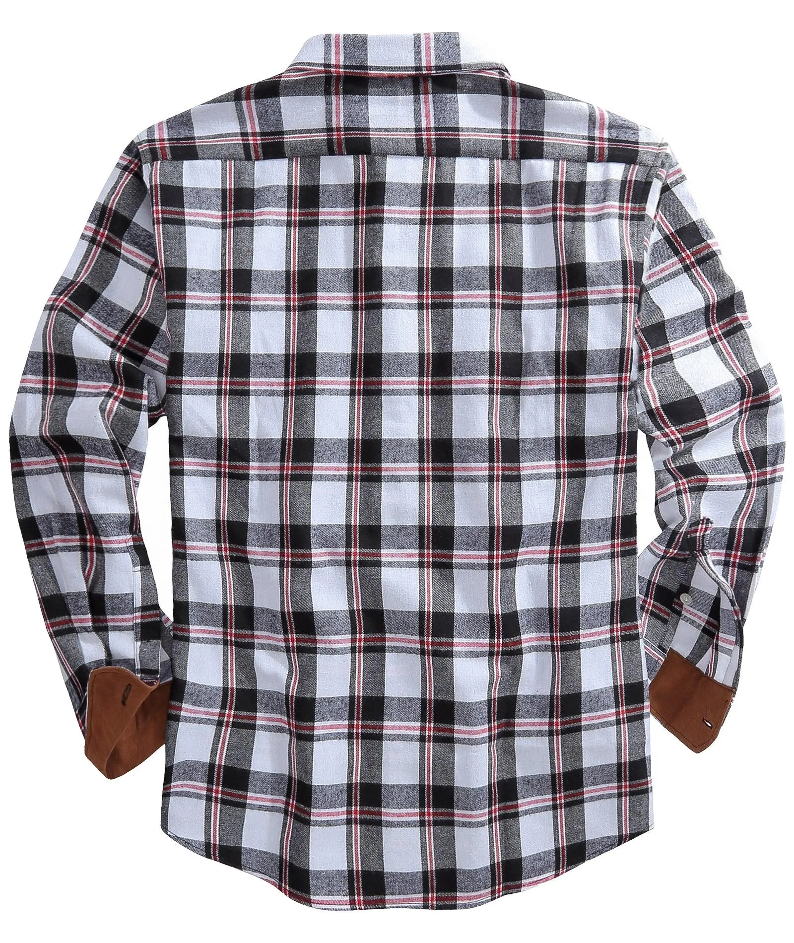 Men's Casual Double Pocket Plaid Shirt-ZPK006241