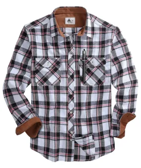 Men's Casual Double Pocket Plaid Shirt-ZPK006241