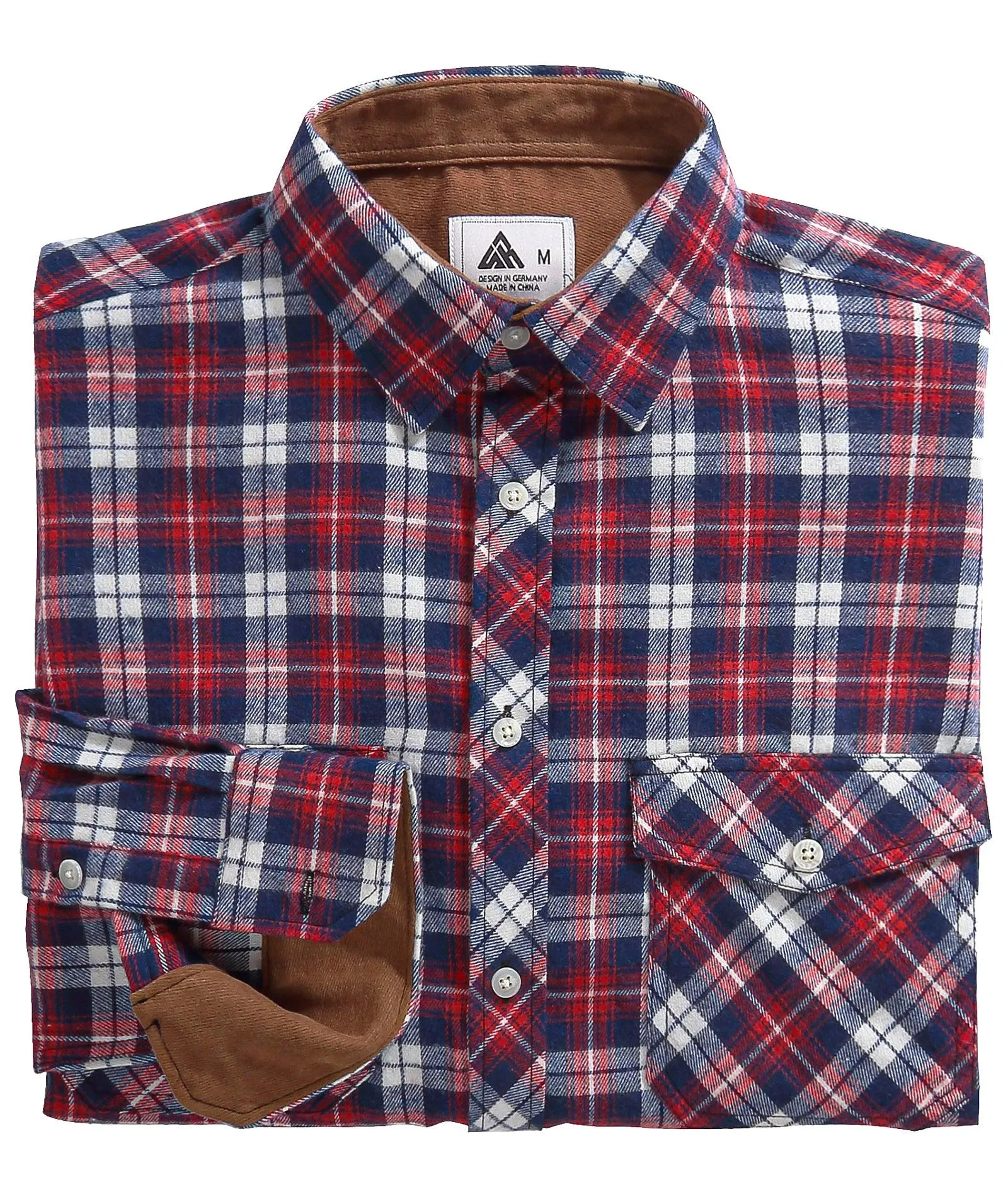 Men's Casual Double Pocket Plaid Shirt-ZPK006241