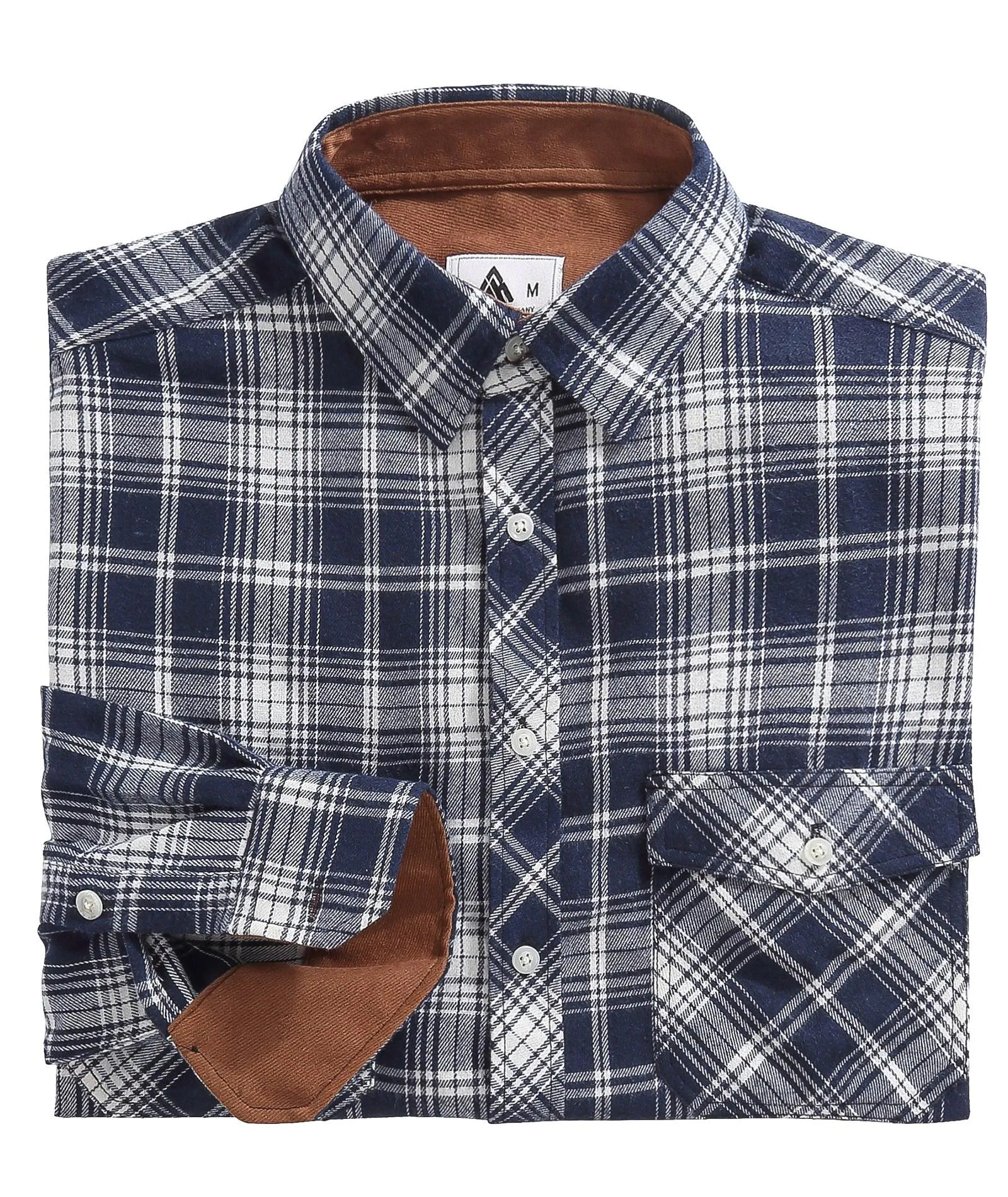 Men's Casual Double Pocket Plaid Shirt-ZPK006241