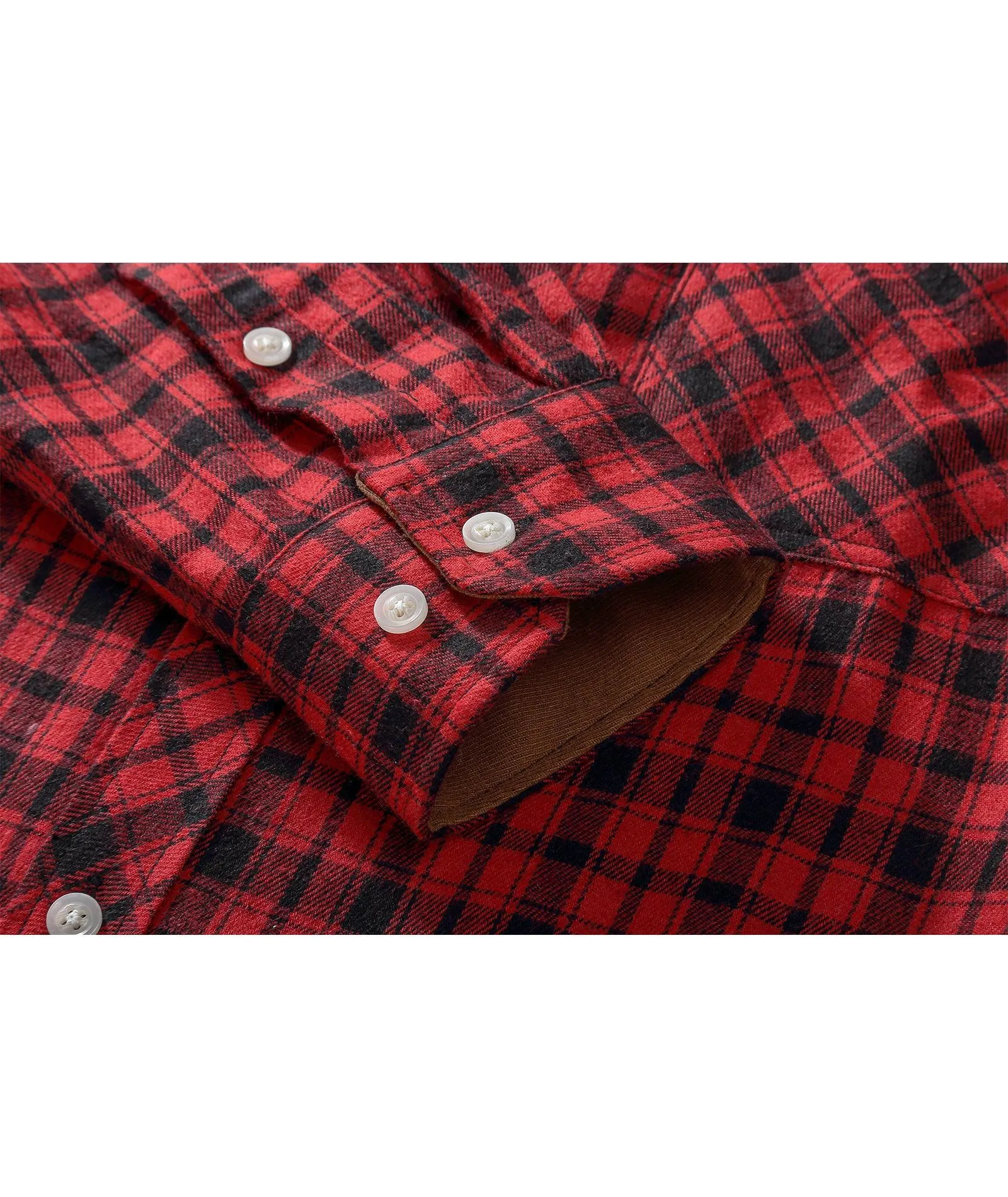 Men's Casual Double Pocket Plaid Shirt-ZPK006241