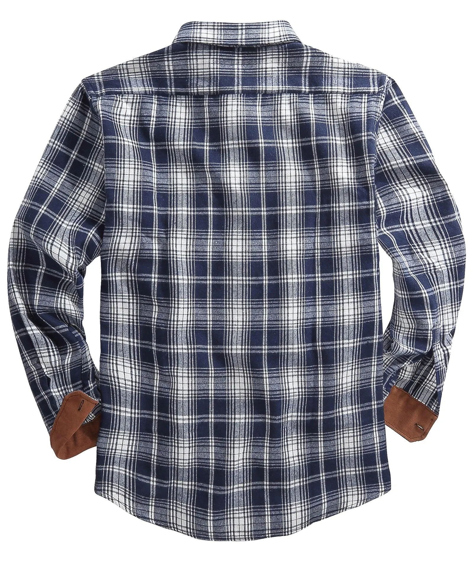 Men's Casual Double Pocket Plaid Shirt-ZPK006241