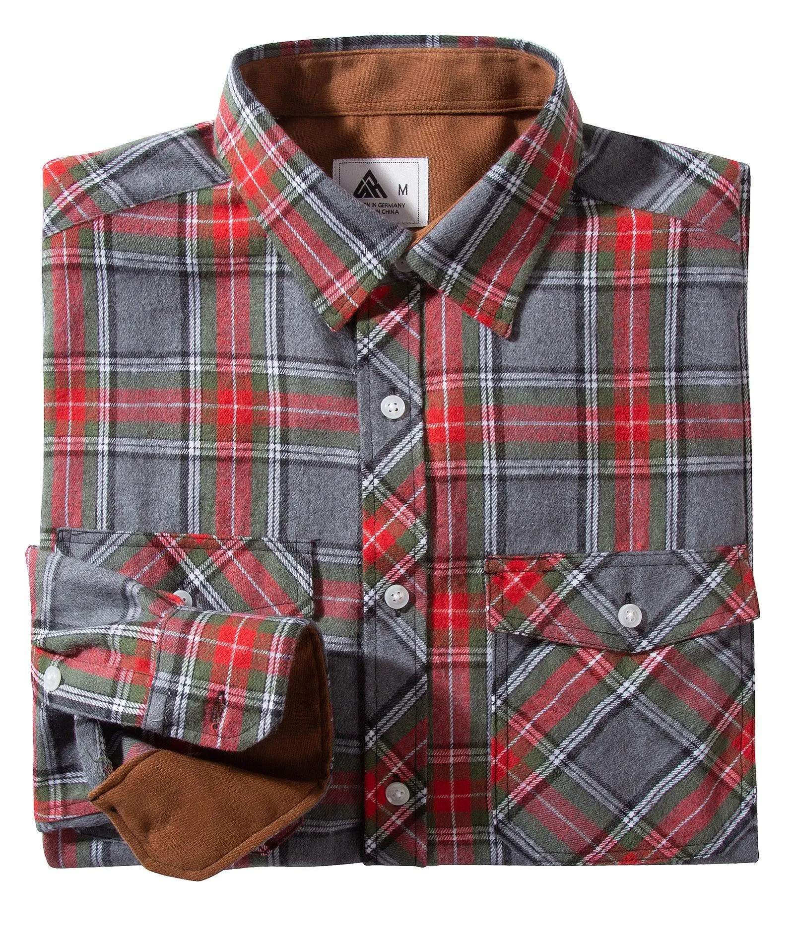 Men's Casual Double Pocket Plaid Shirt-ZPK006241