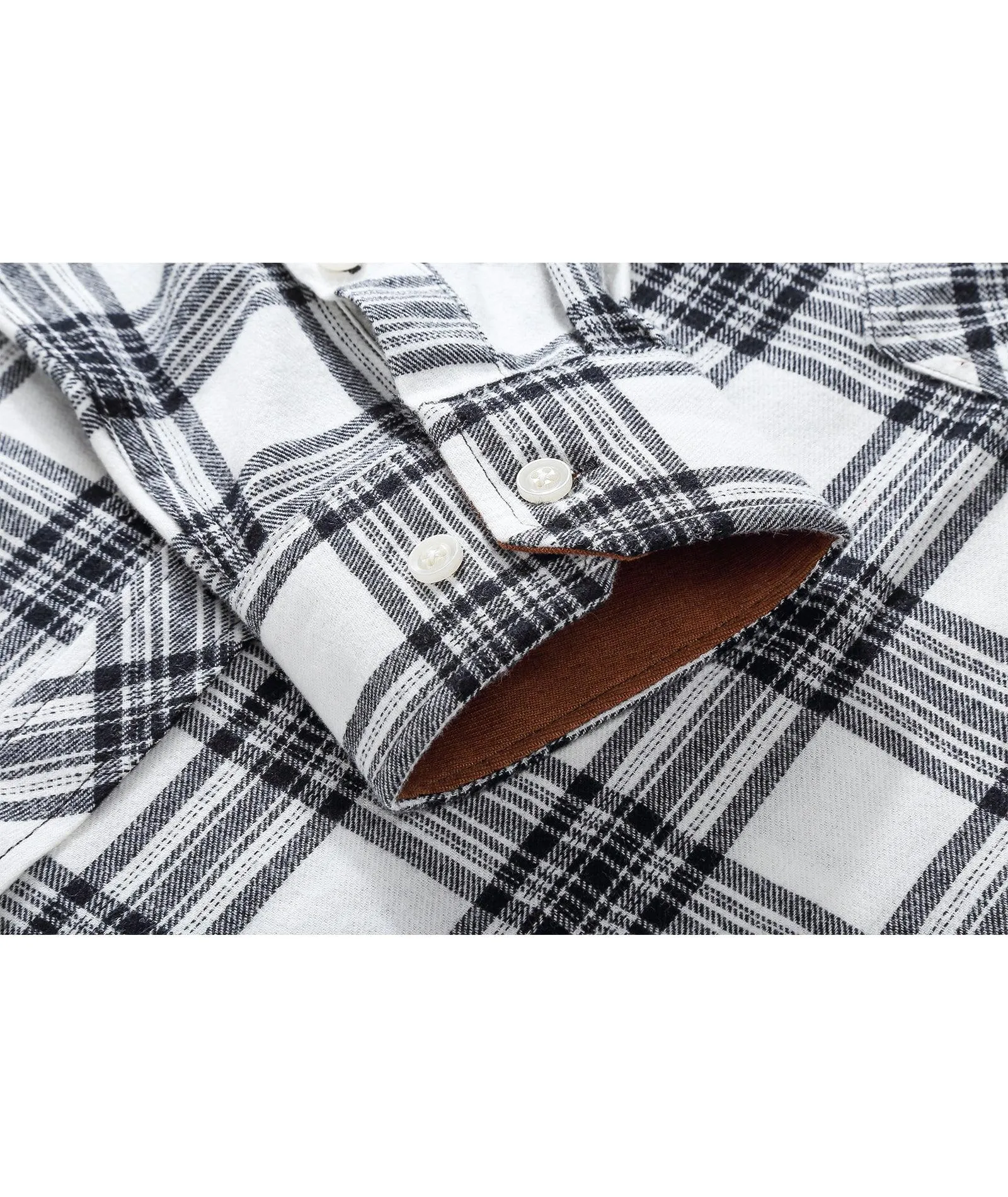 Men's Casual Double Pocket Plaid Shirt-ZPK006241