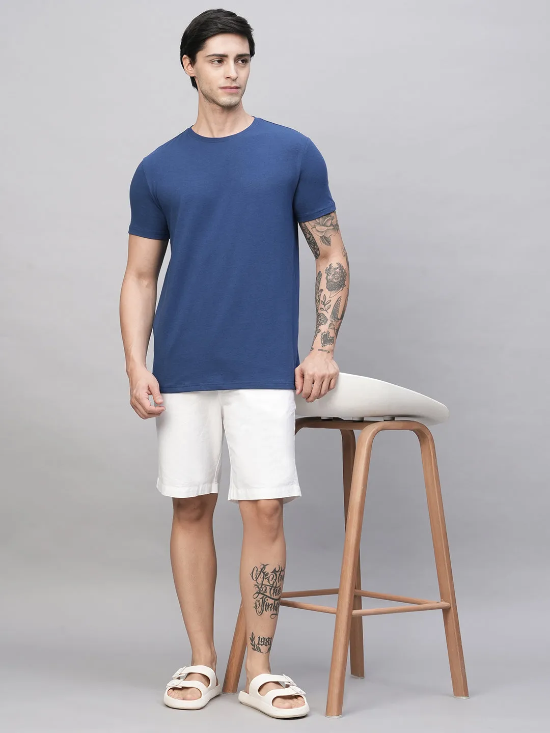 Men's Royal Cotton Bamboo Elastane Regular Fit Tshirt