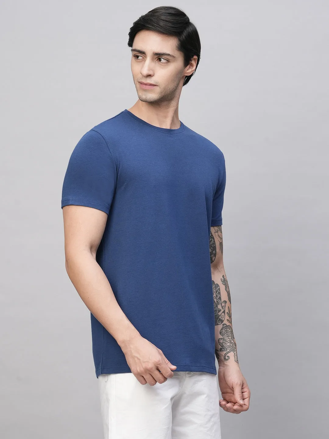 Men's Royal Cotton Bamboo Elastane Regular Fit Tshirt