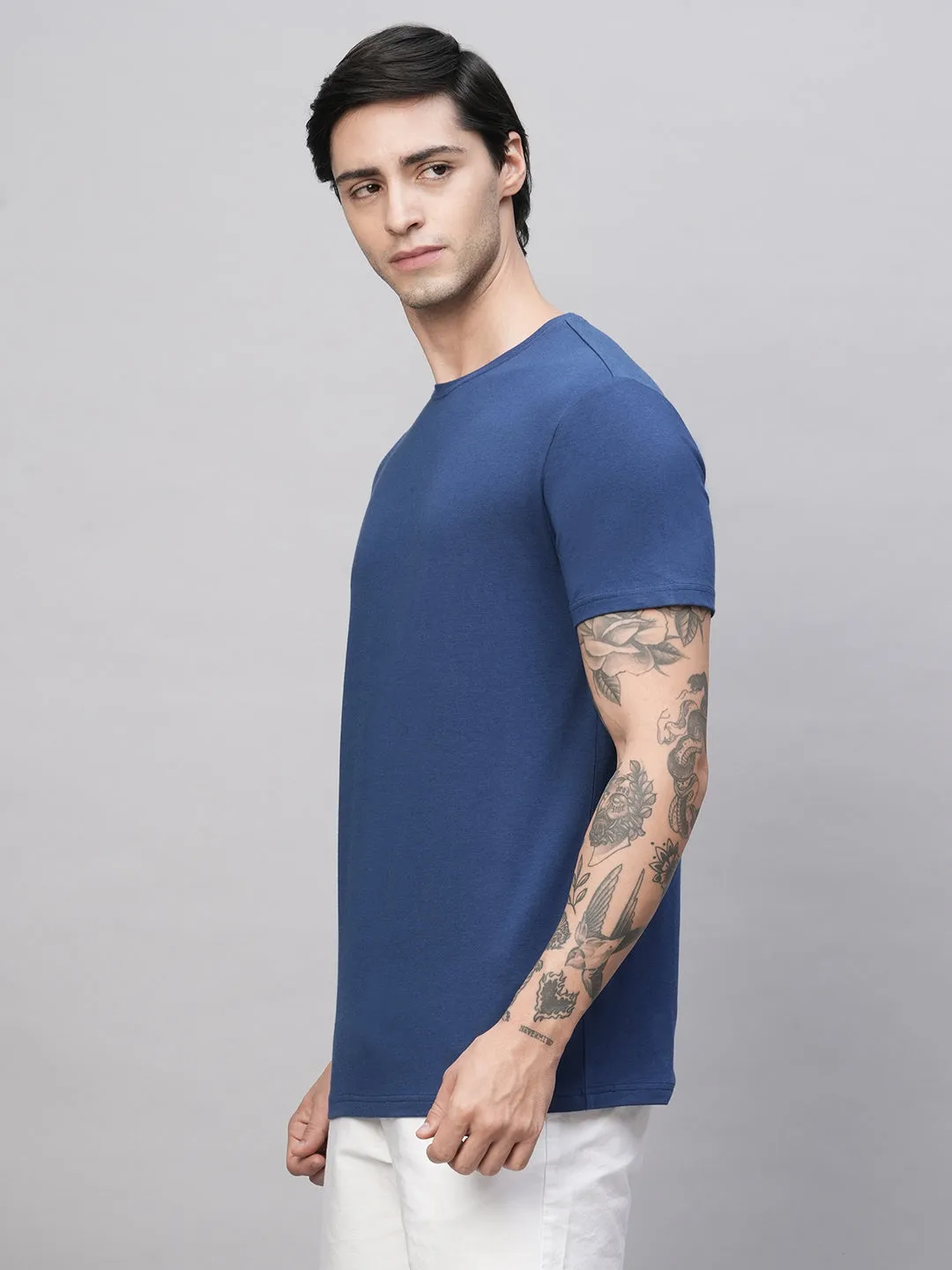 Men's Royal Cotton Bamboo Elastane Regular Fit Tshirt