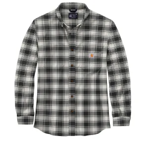 Men's Rugged Flex Relaxed Fit Midweight Flannel Long-Sleeve Plaid Shirt - Big