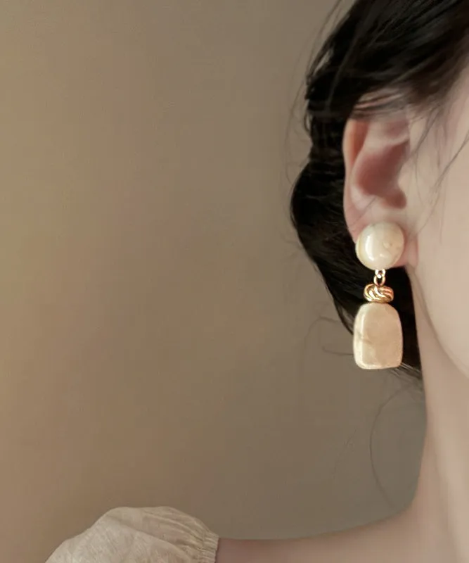 Modern Coffee Acrylic Alloy Resin Drop Earrings PO035