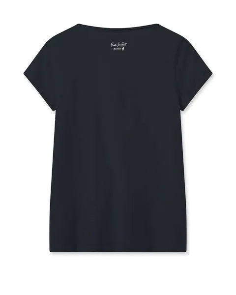 Mos Mosh Tulli V-SS Basic Tee - Salute Navy