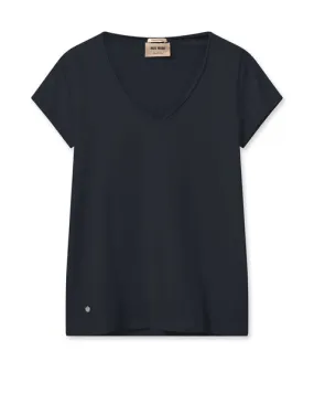 Mos Mosh Tulli V-SS Basic Tee - Salute Navy