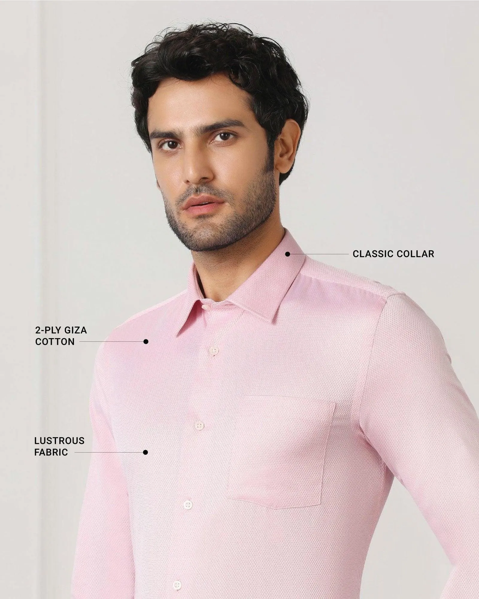 Must Haves Formal Pink Solid Shirt - Samuel