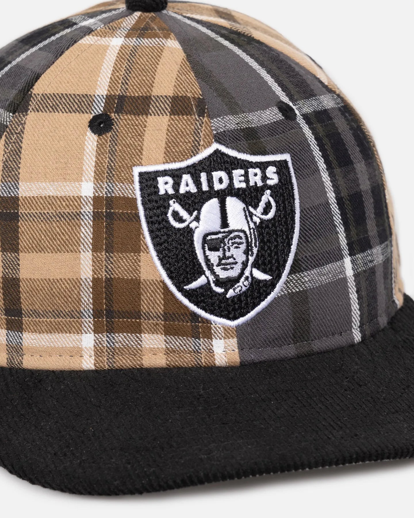 New Era Las Vegas Raiders 'Multi Panel Plaid' 9FIFTY High Crown Strapback Plaid