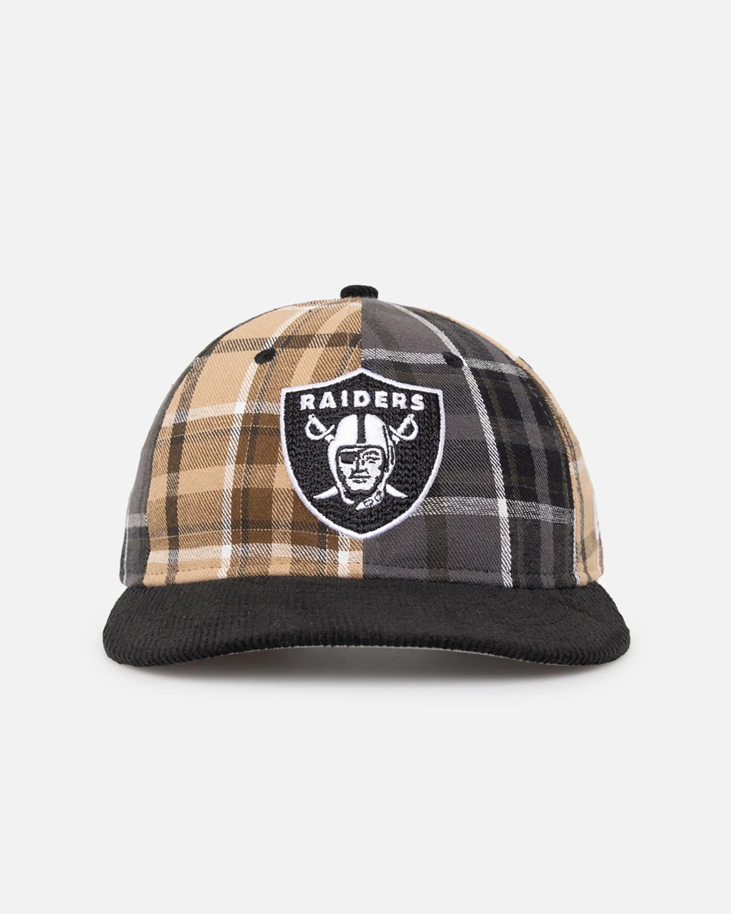 New Era Las Vegas Raiders 'Multi Panel Plaid' 9FIFTY High Crown Strapback Plaid