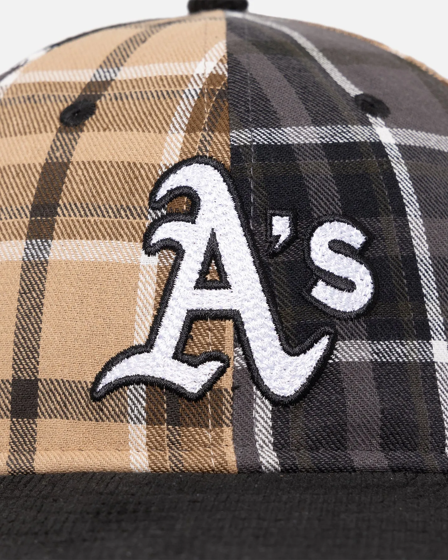 New Era Oakland Athletics 'Multi Panel Plaid' 9FIFTY High Crown Strapback Plaid