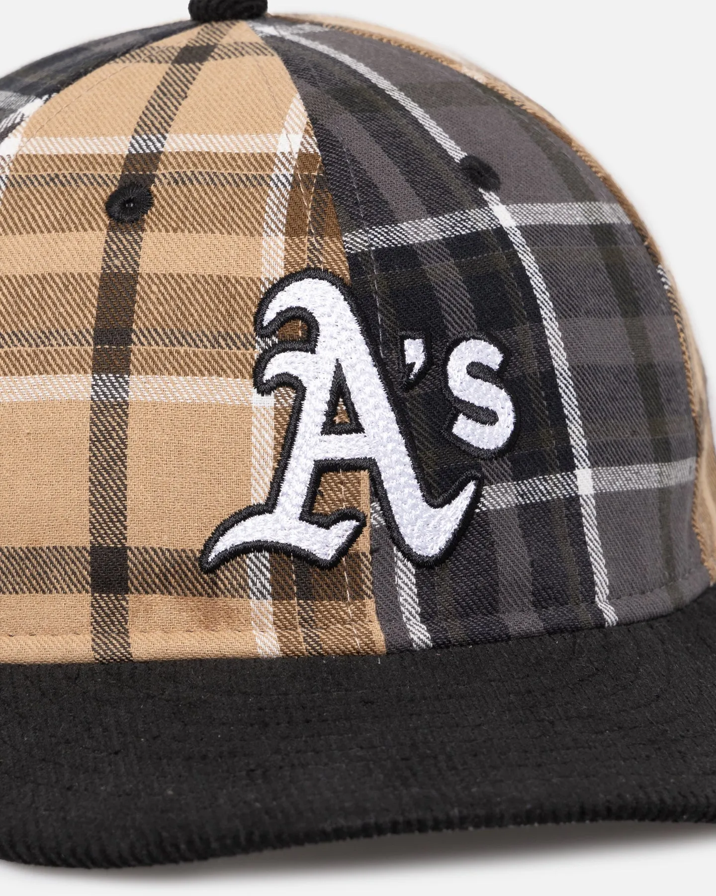 New Era Oakland Athletics 'Multi Panel Plaid' 9FIFTY High Crown Strapback Plaid