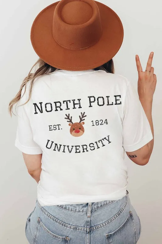 NORTH POLE UNIVERSITY GRAPHIC TEE PLUS SIZE