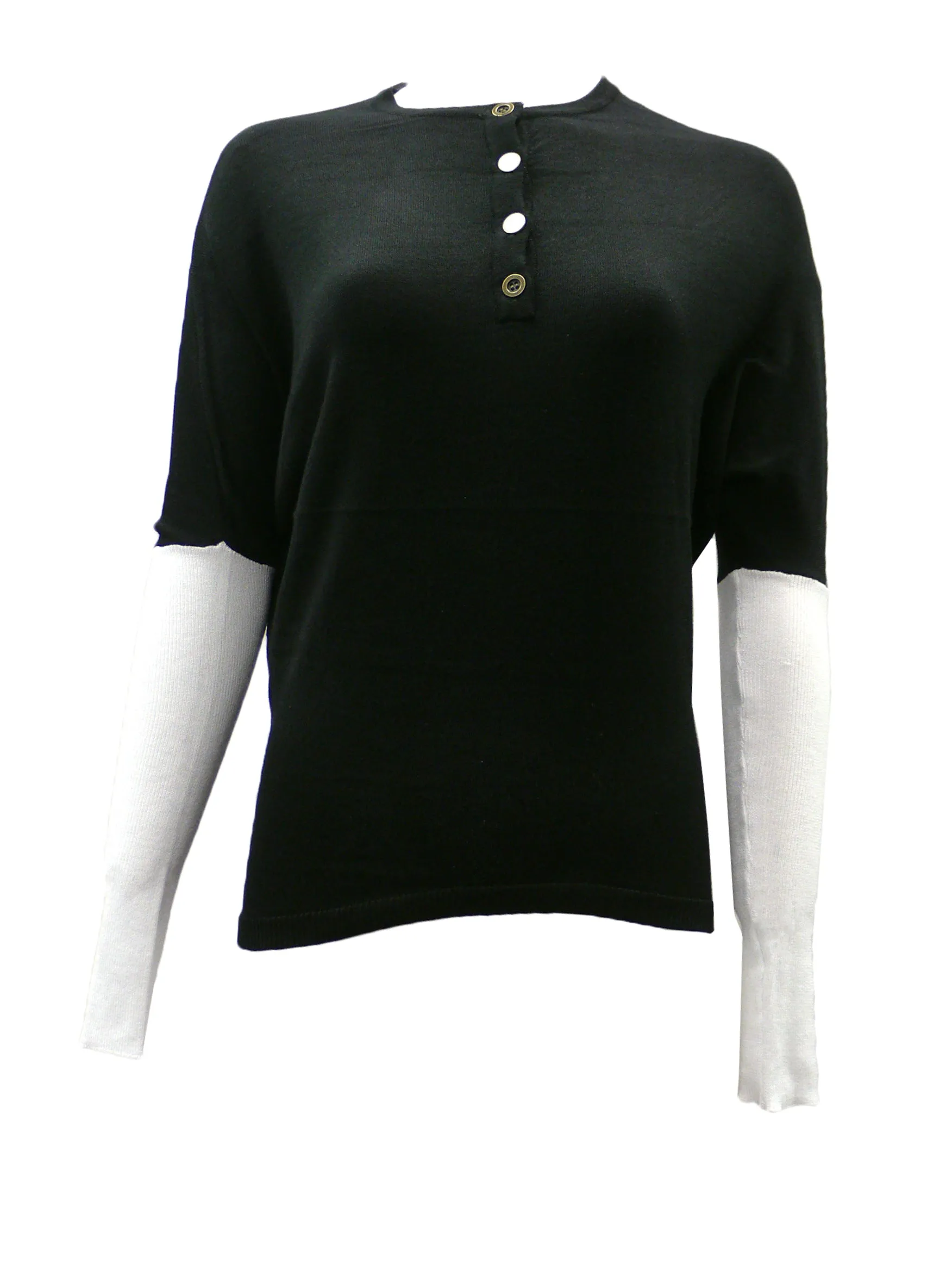 Oops Ribbed Henley Dolman Top