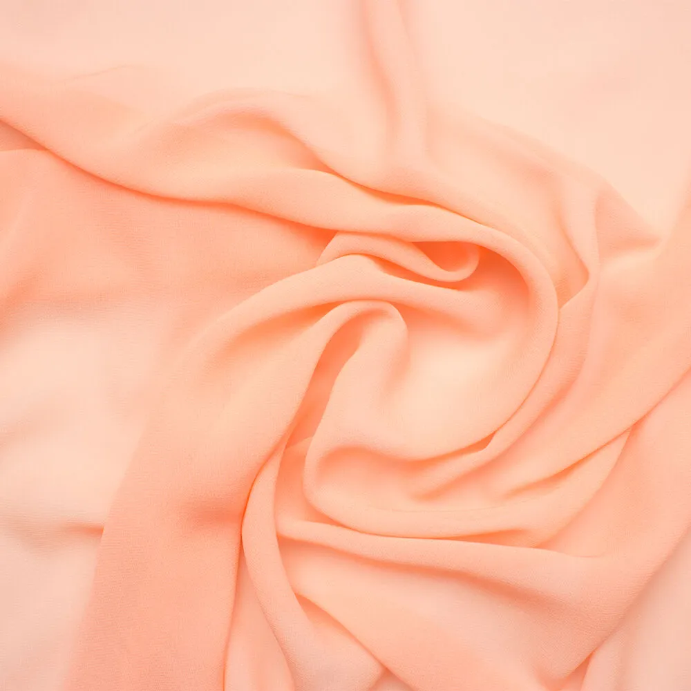 Peach Silk Georgette