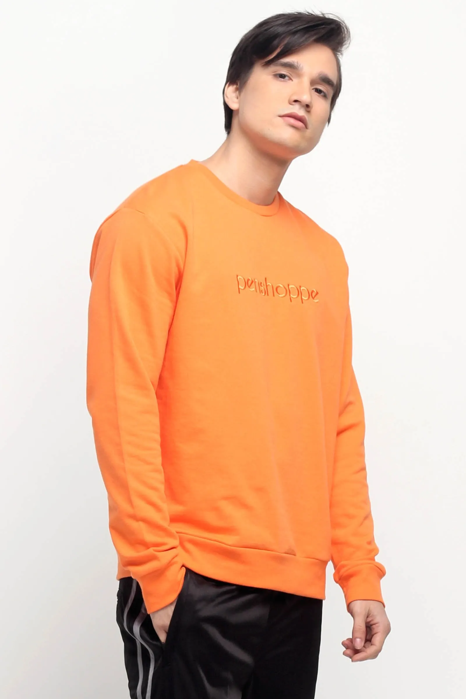 Penshoppe Old School - Relaxed Fit Pullover With Embroidery