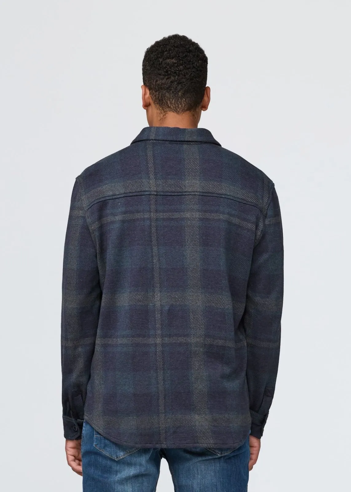 Performance Flannel Button Down - Heather Blue Plaid