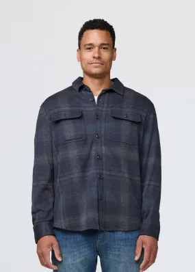 Performance Flannel Button Down - Heather Blue Plaid