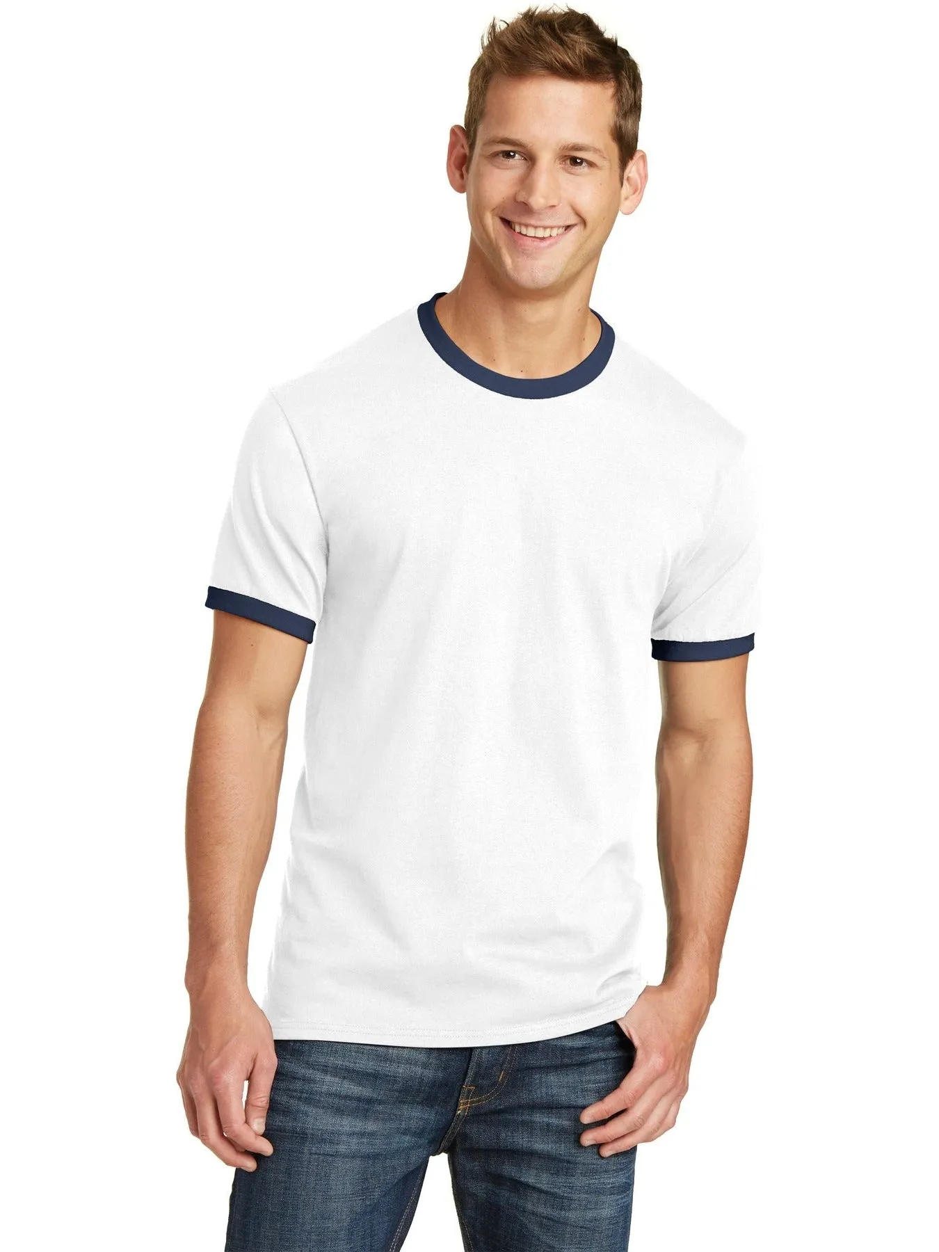 Port & Company Core Cotton Ringer Tee