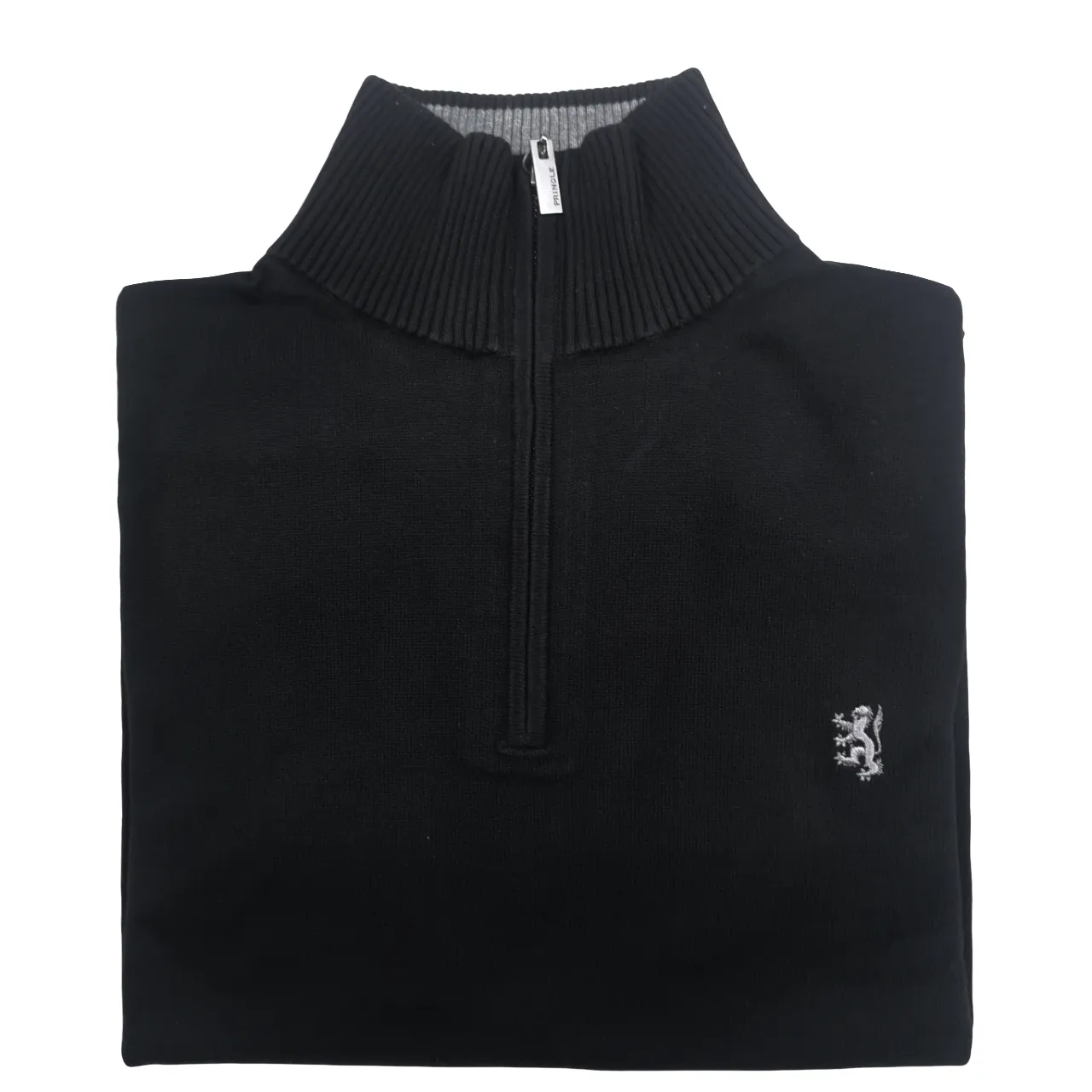 Pringle 1/4 zip Black Merino Knitwear