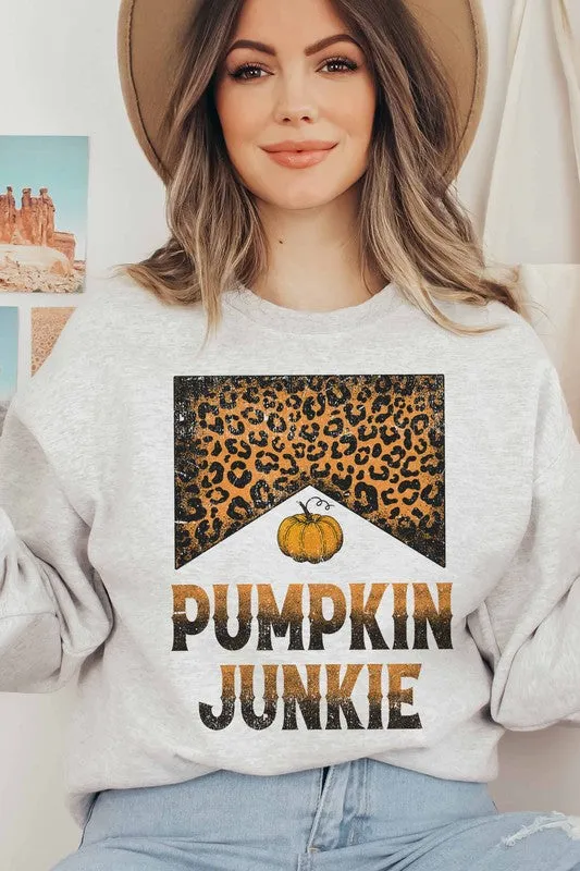 PUMPKIN JUNKIE LEOPARD SWEATSHIRT PLUS SIZE