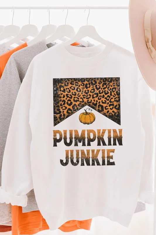 PUMPKIN JUNKIE LEOPARD SWEATSHIRT PLUS SIZE