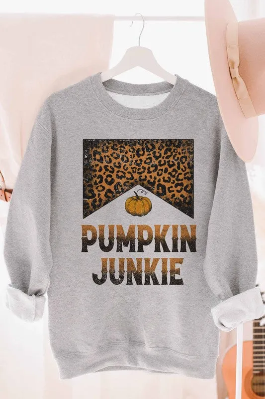 PUMPKIN JUNKIE LEOPARD SWEATSHIRT PLUS SIZE