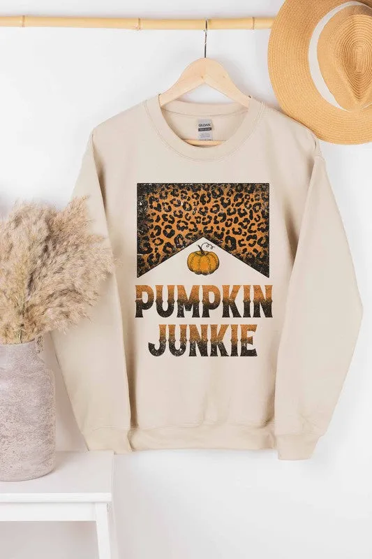 PUMPKIN JUNKIE LEOPARD SWEATSHIRT PLUS SIZE