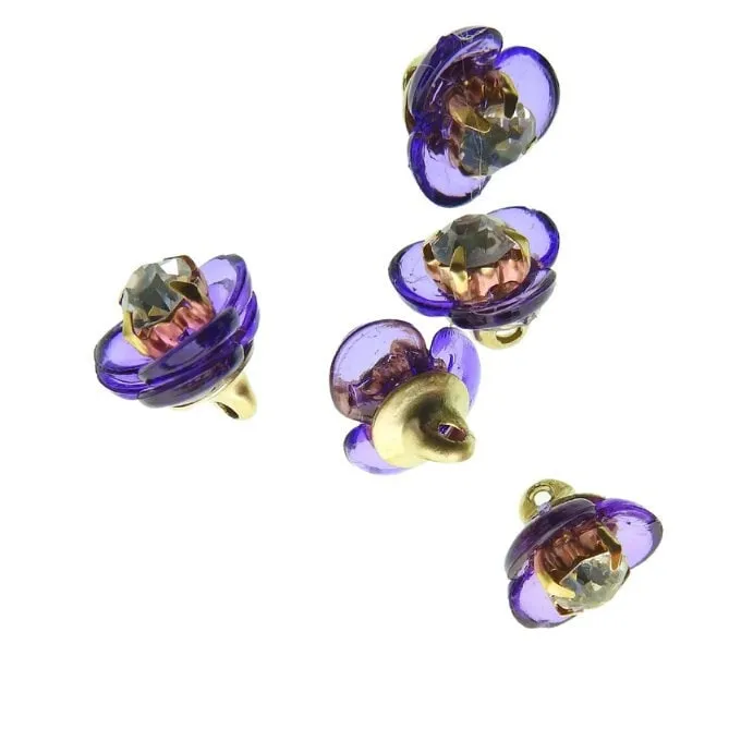 Purple Flower Buttons for decorating