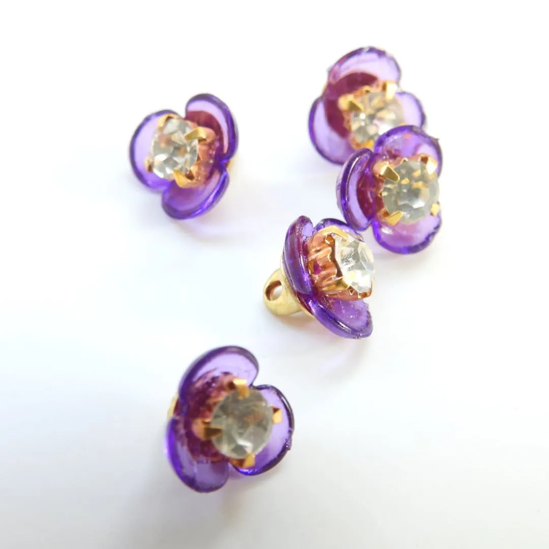 Purple Flower Buttons for decorating