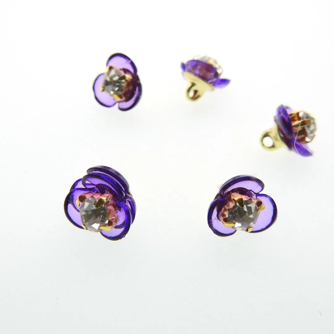 Purple Flower Buttons for decorating