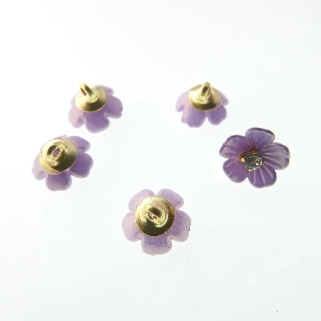 Purple Flower Buttons for decorating