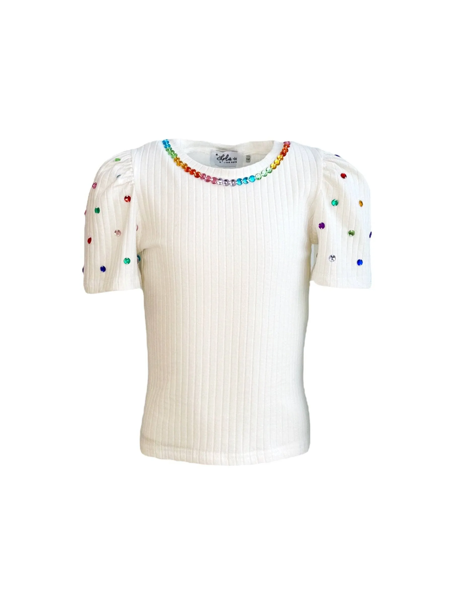 Queen Gem Short Sleeve White Tee