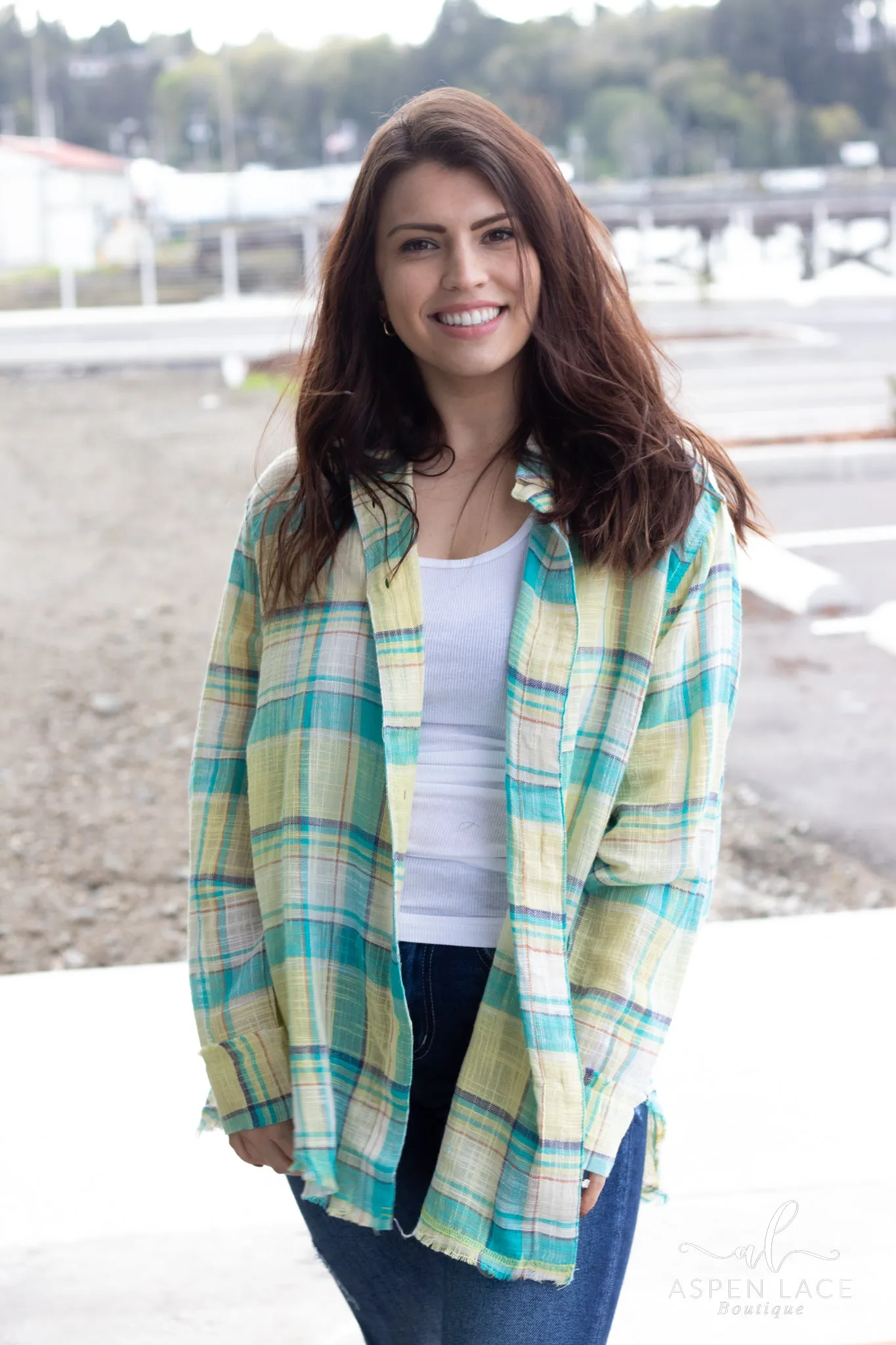 Rebecca Plaid Button Up (Mellow)